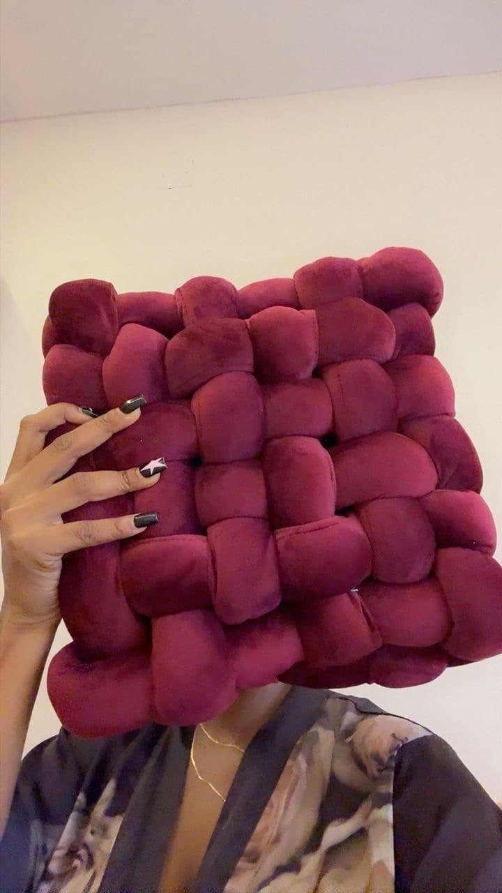 Interwoven soft throw pillows
