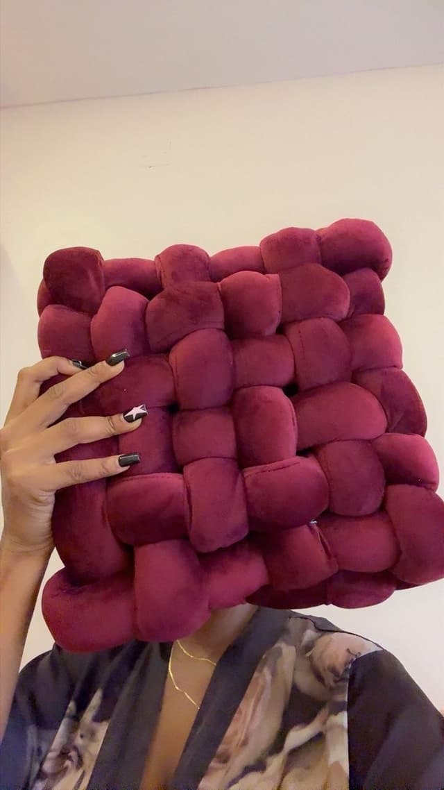 Interwoven soft throw pillows